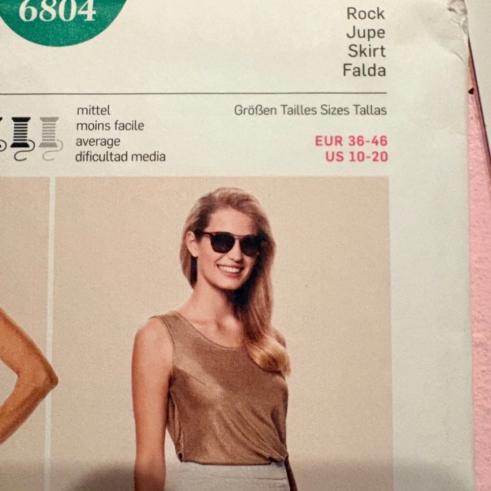 BN UNCUT BURDA 6804 MISSES FORMAL TWO LENGTHS BUSINESS SKIRT SEWING PATTERN